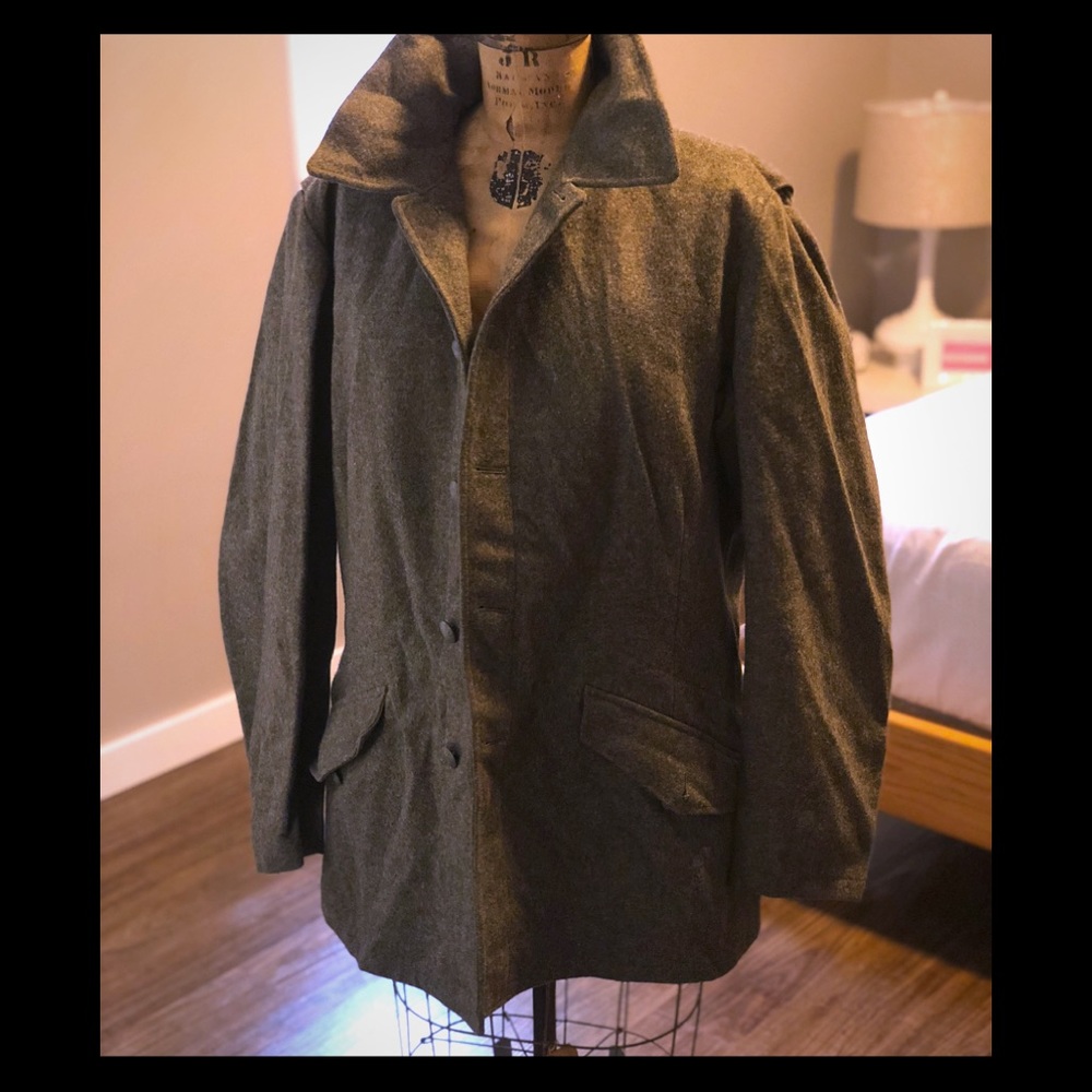Vintage Swedish 1957 military wool coat